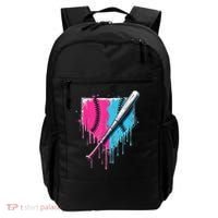 Baseball Home Plate Drip With Sprinkles Drip Ice Cream Bat Backpack thumb 0