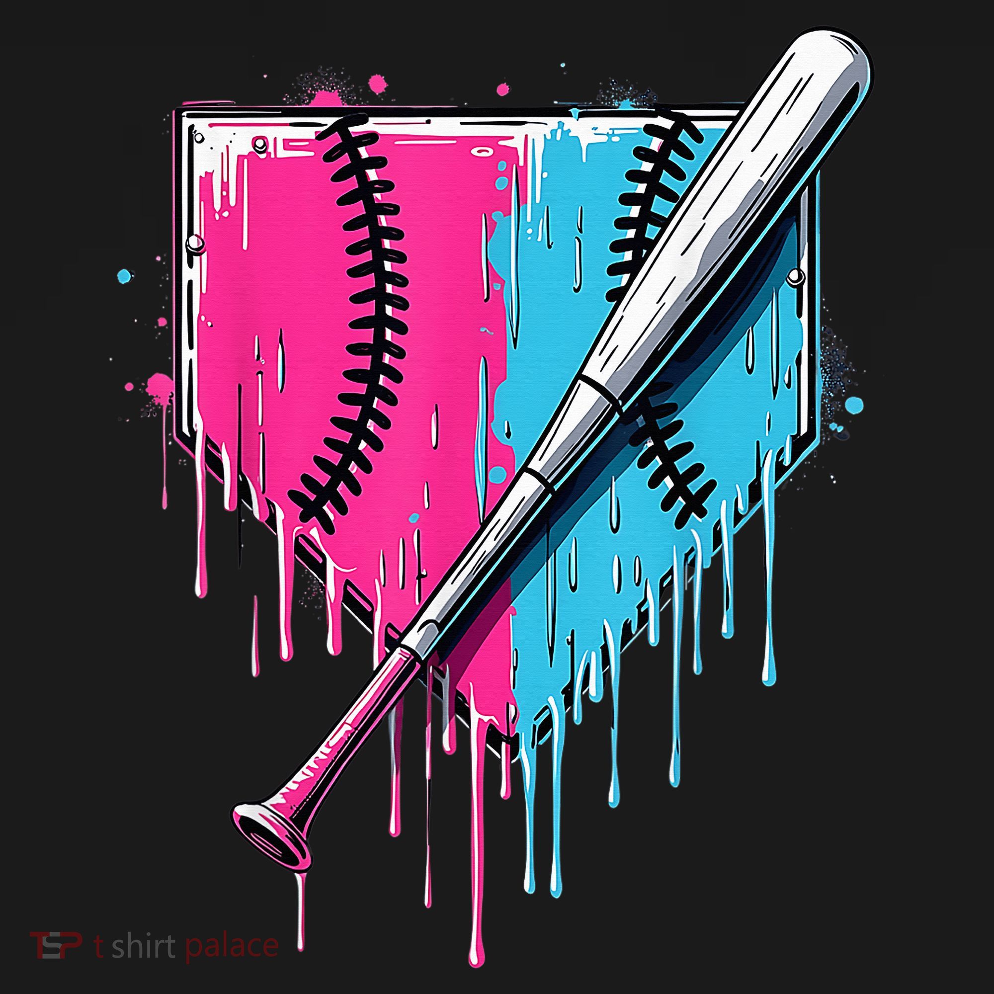 Baseball Home Plate Drip With Sprinkles Drip Ice Cream Bat Backpack