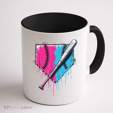 Baseball Home Plate Drip With Sprinkles Drip Ice Cream Bat Coffee Mug back