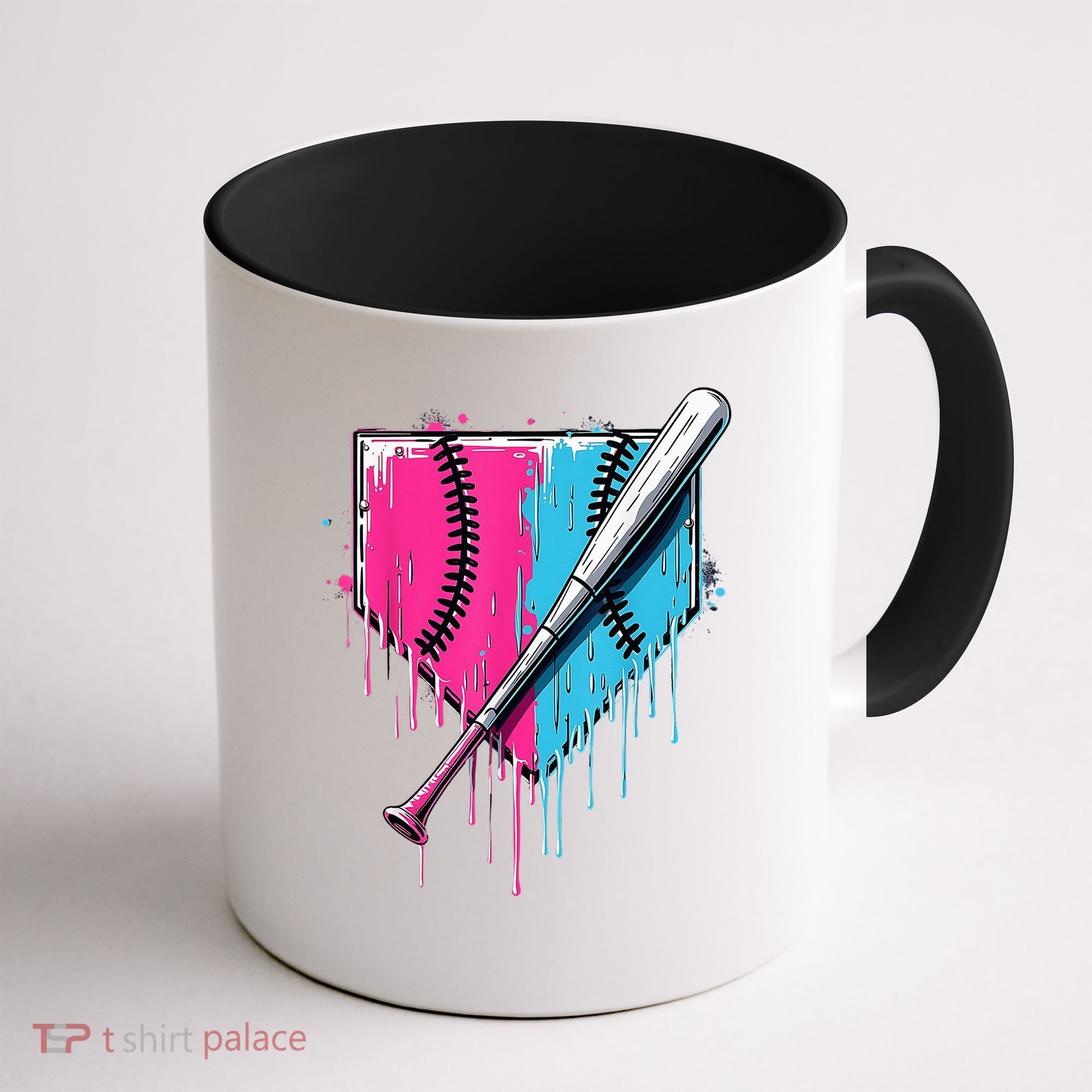 Baseball Home Plate Drip With Sprinkles Drip Ice Cream Bat Coffee Mug