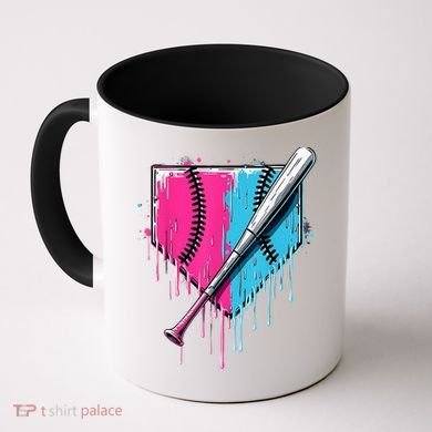 Baseball Home Plate Drip With Sprinkles Drip Ice Cream Bat Coffee Mug