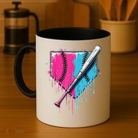 Baseball Home Plate Drip With Sprinkles Drip Ice Cream Bat Coffee Mug thumb 4