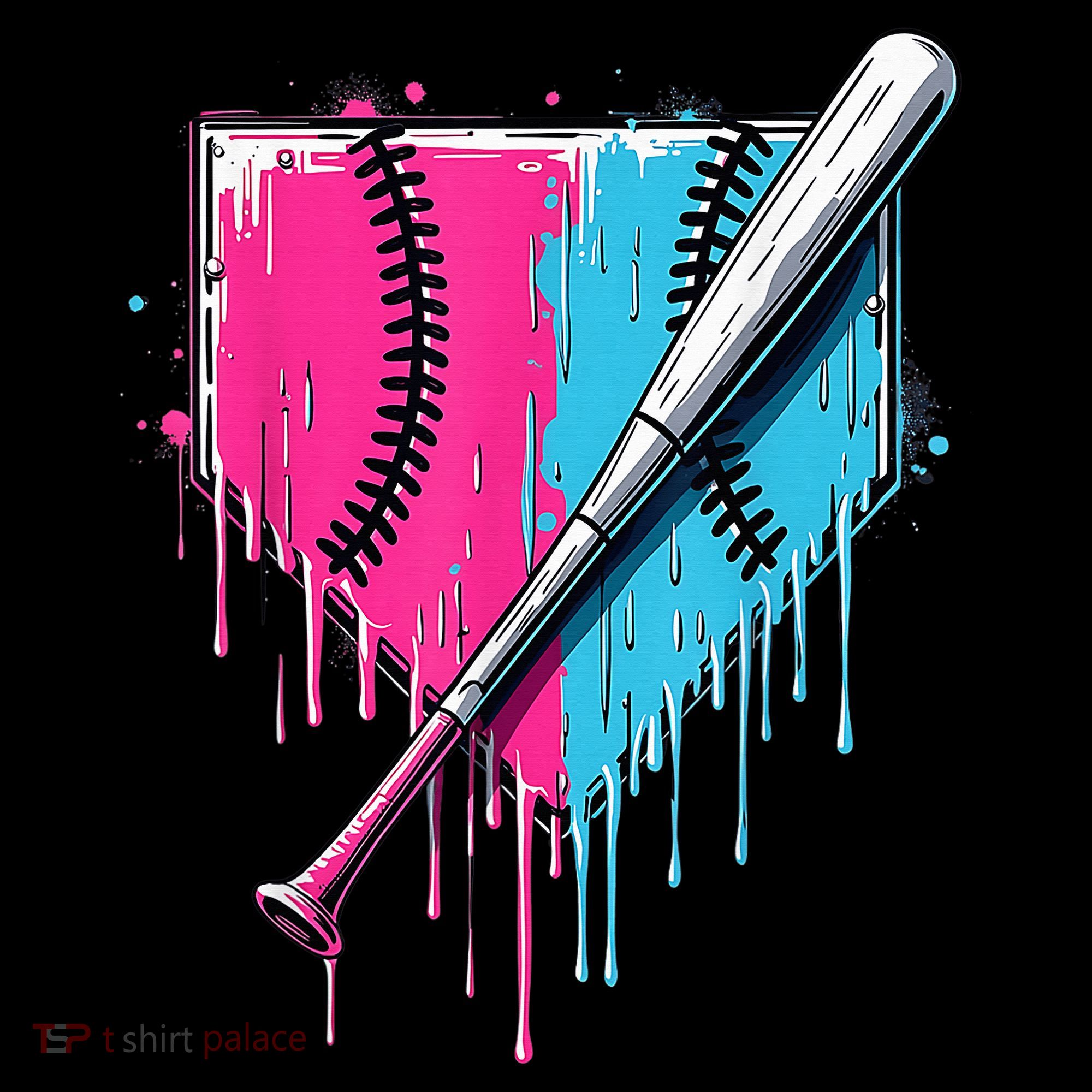 Baseball Home Plate Drip With Sprinkles Drip Ice Cream Bat Coffee Mug