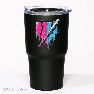 Baseball Home Plate Drip With Sprinkles Drip Ice Cream Bat Tumbler
