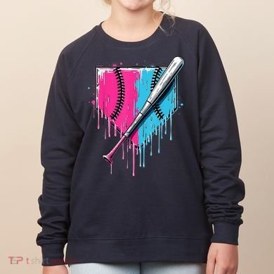 Baseball Home Plate Drip With Sprinkles Drip Ice Cream Bat Women's Sweatshirt