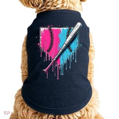 Baseball Home Plate Drip With Sprinkles Drip Ice Cream Bat Doggie Tank