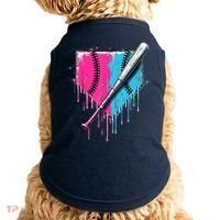 Baseball Home Plate Drip With Sprinkles Drip Ice Cream Bat Doggie Tank thumb 0