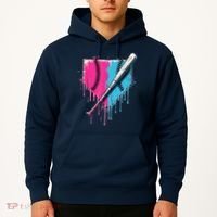 Baseball Home Plate Drip With Sprinkles Drip Ice Cream Bat Hoodie thumb 2
