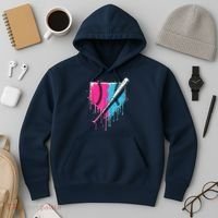 Baseball Home Plate Drip With Sprinkles Drip Ice Cream Bat Hoodie thumb 3