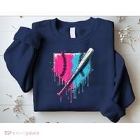 Baseball Home Plate Drip With Sprinkles Drip Ice Cream Bat Sweatshirt thumb 2