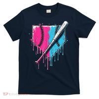 Baseball Home Plate Drip With Sprinkles Drip Ice Cream Bat T-Shirt thumb 0