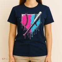 Baseball Home Plate Drip With Sprinkles Drip Ice Cream Bat T-Shirt thumb 4