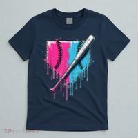 Baseball Home Plate Drip With Sprinkles Drip Ice Cream Bat T-Shirt thumb 5