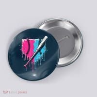 Baseball Home Plate Drip With Sprinkles Drip Ice Cream Bat Button thumb 0