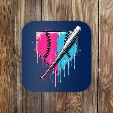 Baseball Home Plate Drip With Sprinkles Drip Ice Cream Bat Coaster