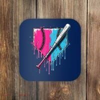 Baseball Home Plate Drip With Sprinkles Drip Ice Cream Bat Coaster thumb 0
