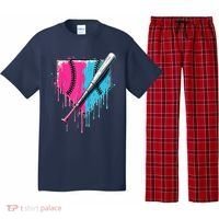 Baseball Home Plate Drip With Sprinkles Drip Ice Cream Bat Pajama Set thumb 0