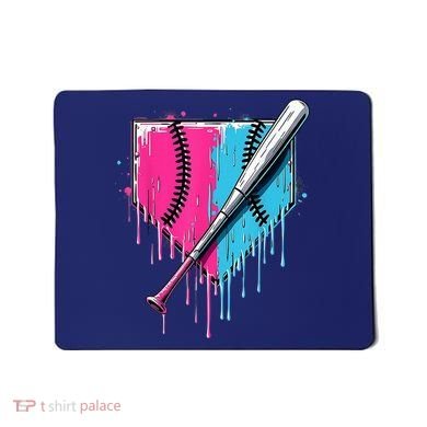 Baseball Home Plate Drip With Sprinkles Drip Ice Cream Bat Mousepad