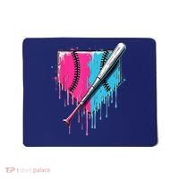 Baseball Home Plate Drip With Sprinkles Drip Ice Cream Bat Mousepad thumb 0