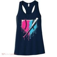 Baseball Home Plate Drip With Sprinkles Drip Ice Cream Bat Women's Tank Top thumb 0