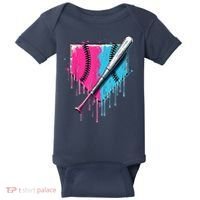 Baseball Home Plate Drip With Sprinkles Drip Ice Cream Bat Baby Bodysuit thumb 0