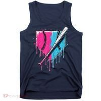 Baseball Home Plate Drip With Sprinkles Drip Ice Cream Bat Tank Top thumb 0