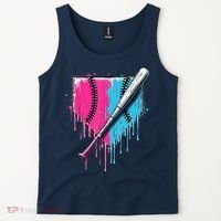 Baseball Home Plate Drip With Sprinkles Drip Ice Cream Bat Tank Top thumb 2
