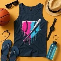 Baseball Home Plate Drip With Sprinkles Drip Ice Cream Bat Tank Top thumb 4