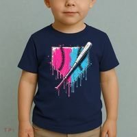 Baseball Home Plate Drip With Sprinkles Drip Ice Cream Bat Toddler T-Shirt thumb 2