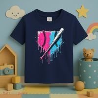 Baseball Home Plate Drip With Sprinkles Drip Ice Cream Bat Toddler T-Shirt thumb 3