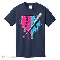 Baseball Home Plate Drip With Sprinkles Drip Ice Cream Bat Kids T-Shirt thumb 0