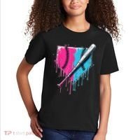 Baseball Home Plate Drip With Sprinkles Drip Ice Cream Bat Kids T-Shirt thumb 2