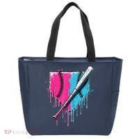 Baseball Home Plate Drip With Sprinkles Drip Ice Cream Bat Tote Bag thumb 0