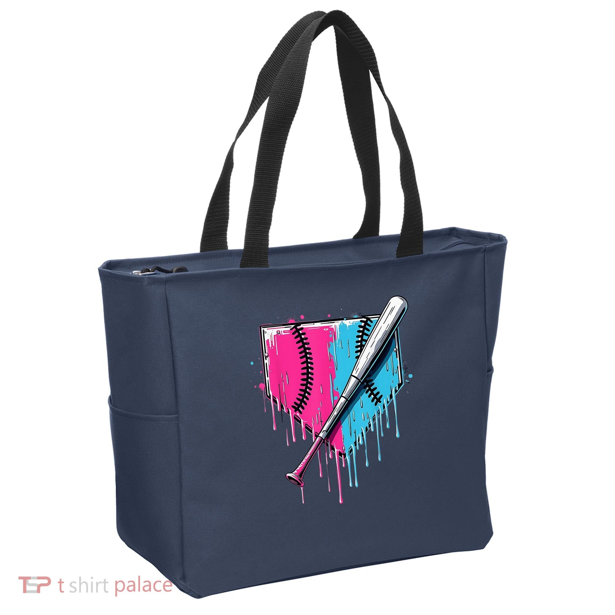 Baseball Home Plate Drip With Sprinkles Drip Ice Cream Bat Tote Bag