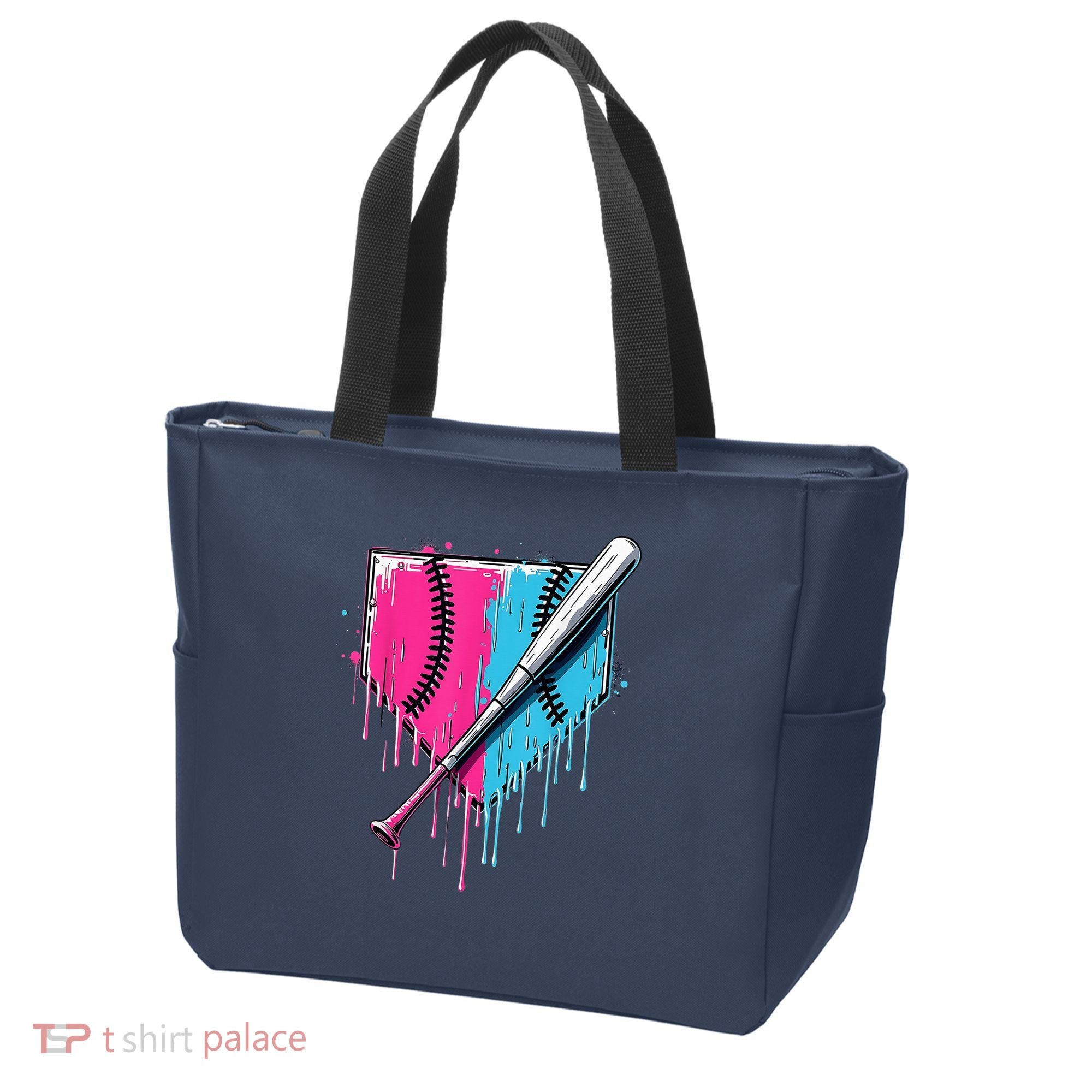 Baseball Home Plate Drip With Sprinkles Drip Ice Cream Bat Tote Bag