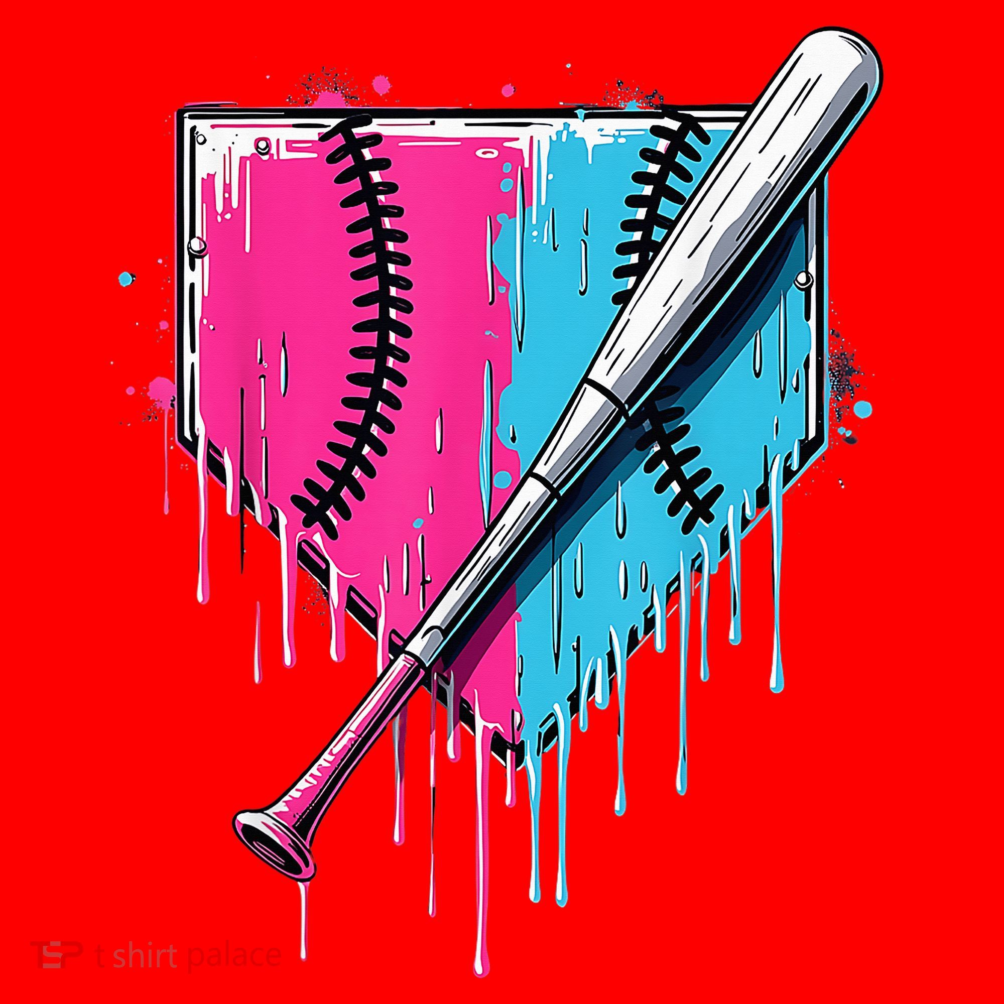 Baseball Home Plate Drip With Sprinkles Drip Ice Cream Bat Santa Hat