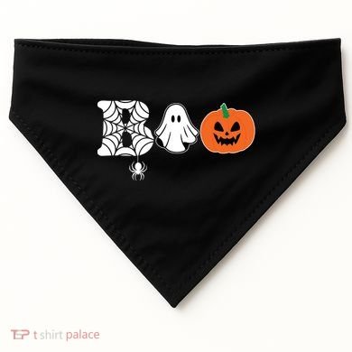 Boo Halloween Pumpkin Festive USA-Made Doggie Bandana