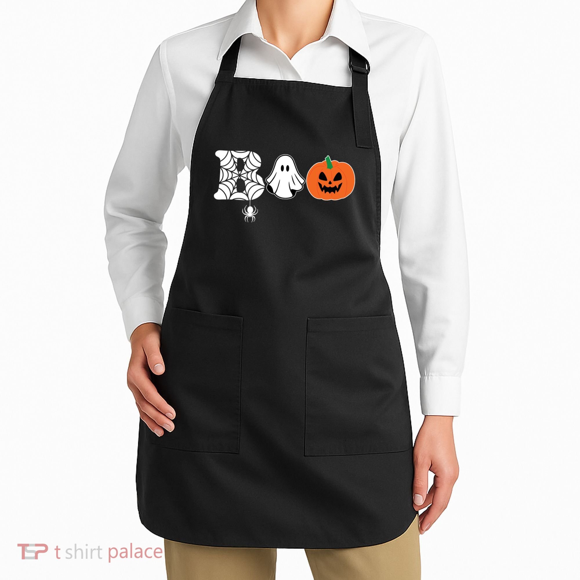 Boo Halloween Pumpkin Festive Apron