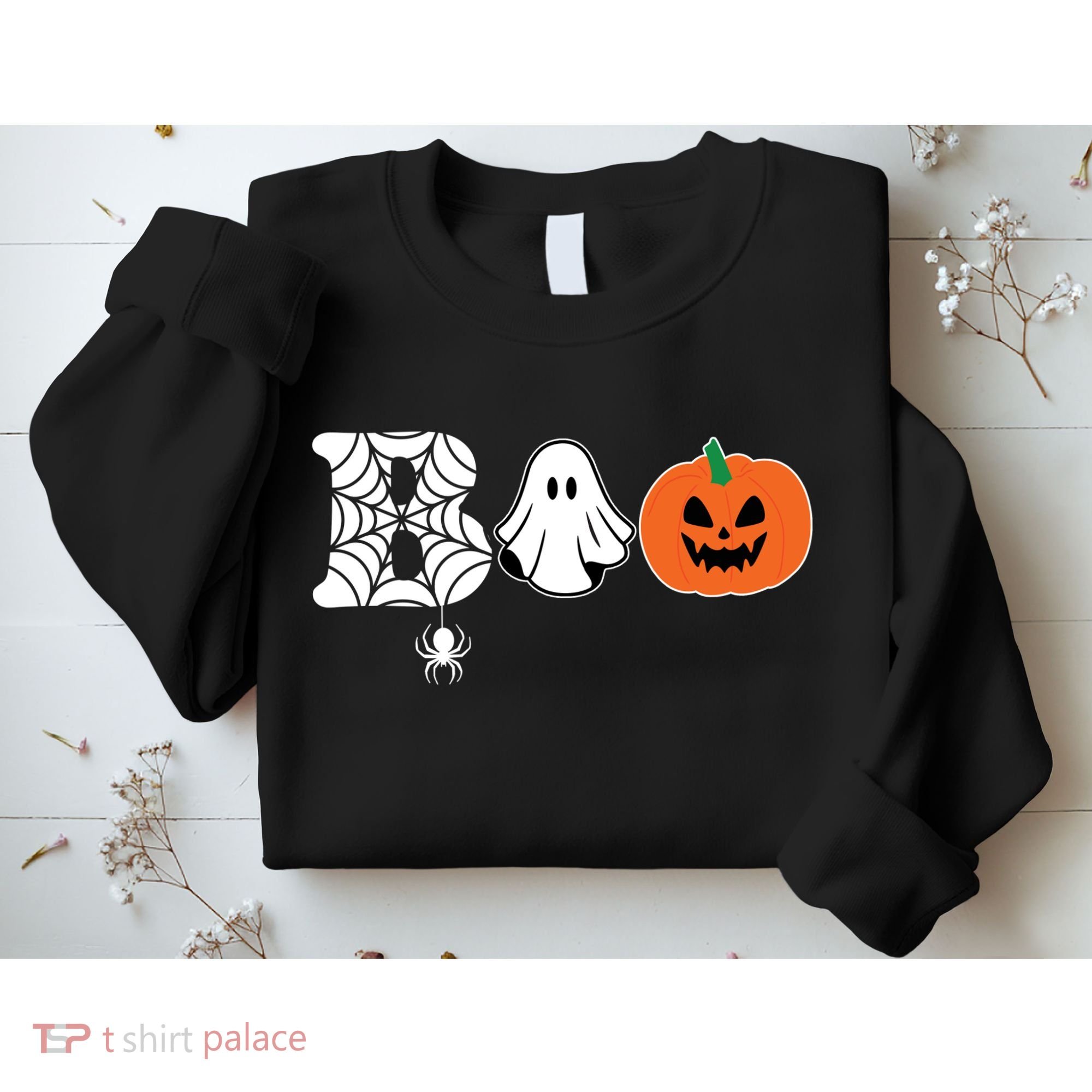 Boo Halloween Pumpkin Festive Sweatshirt