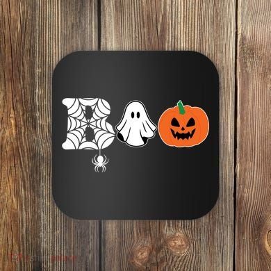 Boo Halloween Pumpkin Festive Coaster
