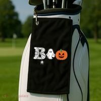 Boo Halloween Pumpkin Festive Golf Towel thumb 2