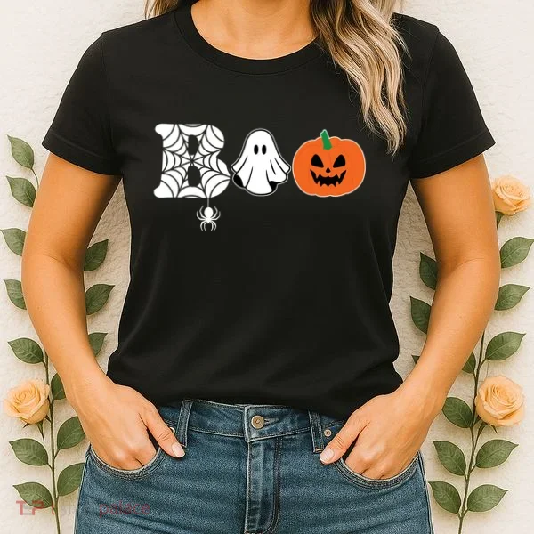 Boo Halloween Pumpkin Festive Women's T-Shirt