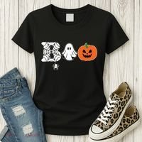 Boo Halloween Pumpkin Festive Women's T-Shirt thumb 3