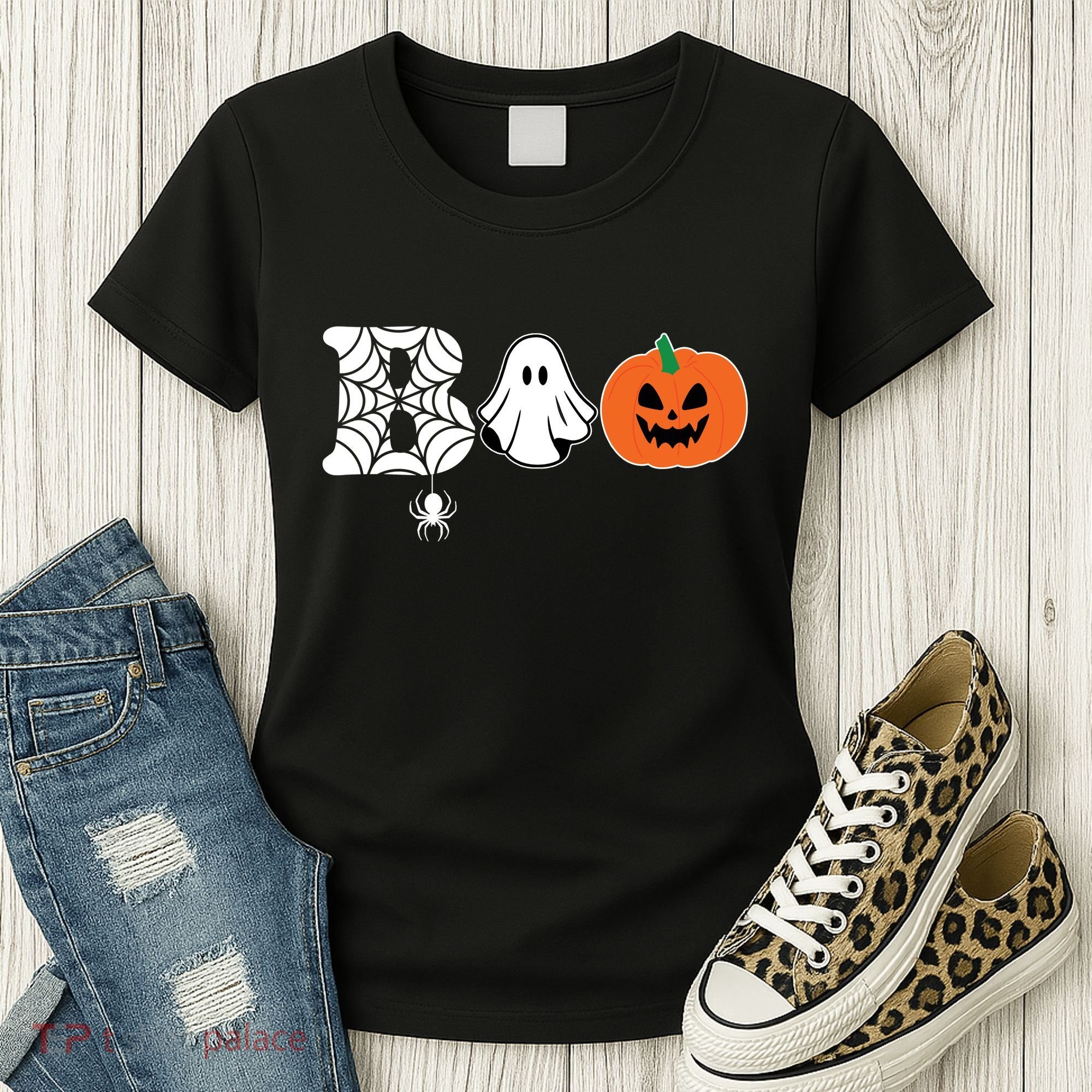 Boo Halloween Pumpkin Festive Women's T-Shirt