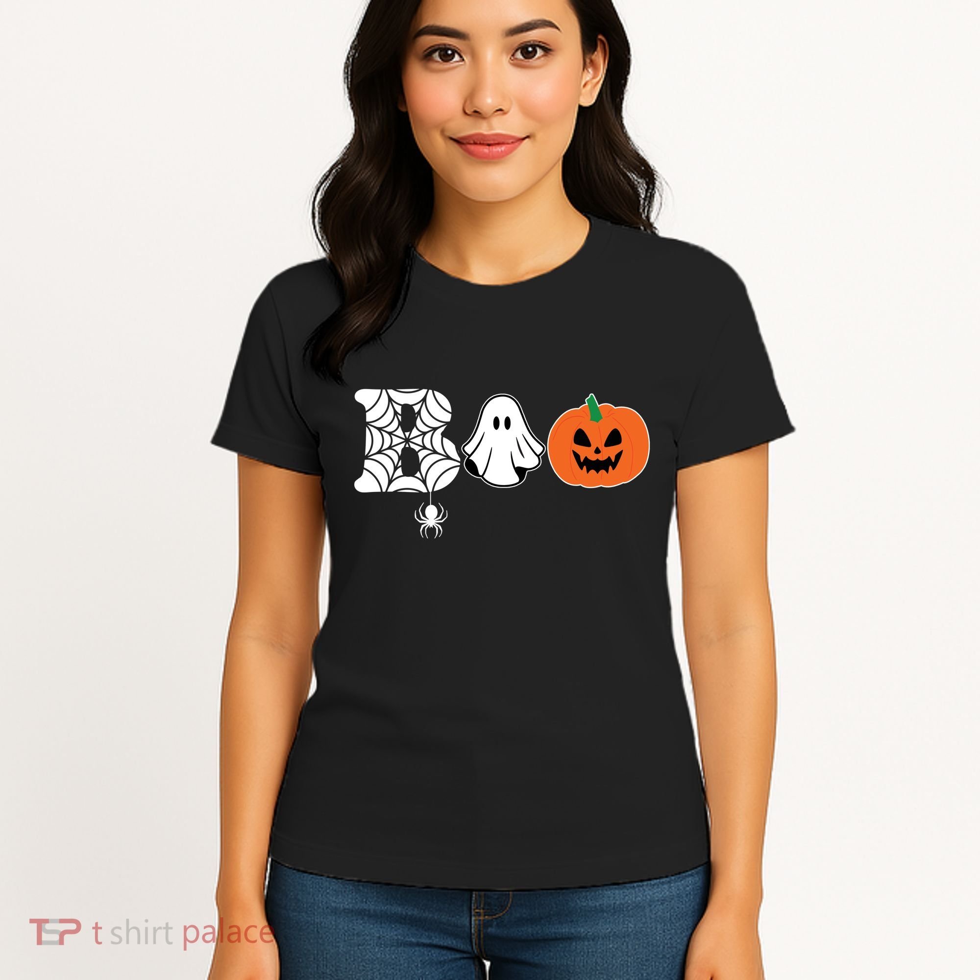 Boo Halloween Pumpkin Festive Women's T-Shirt