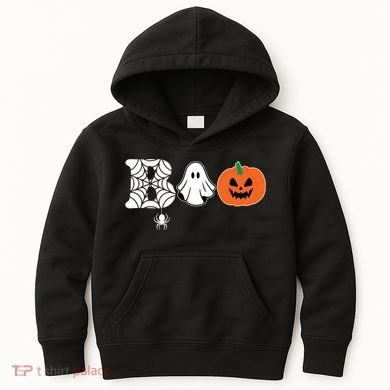 Boo Halloween Pumpkin Festive Kids Hoodie