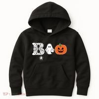 Boo Halloween Pumpkin Festive Kids Hoodie thumb 0