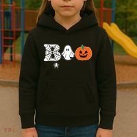 Boo Halloween Pumpkin Festive Kids Hoodie thumb 3