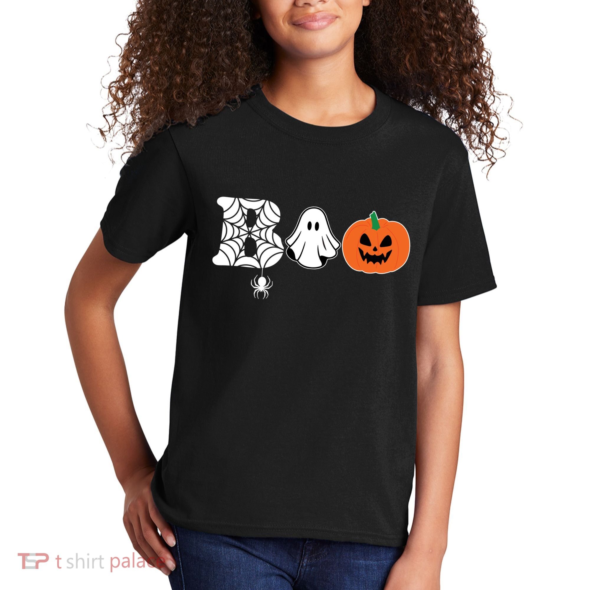 Boo Halloween Pumpkin Festive Kids T-Shirt