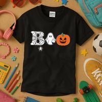 Boo Halloween Pumpkin Festive Kids T-Shirt thumb 3